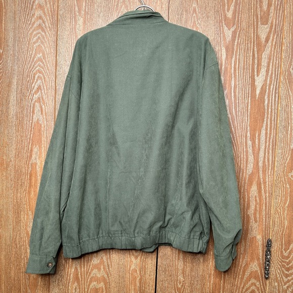 VTG Ralph Lauren Chaps Men's Green Full Zip Jacket XL Polyester Casual Outerwear - Picture 7 of 7